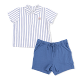 Angel Dear Baseball Stripe Polo w/ Everyday Short