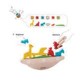 Wooden Animal Balancing Boat Game