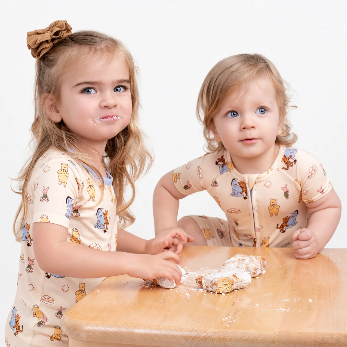 Pearls & Pelicans Pooh's Beignet Adventure Bamboo Two-Piece Short Set