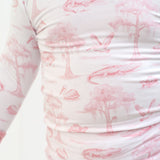 Pearls and Pelicans Bayou Toile Two-Piece Pajamas | Pink