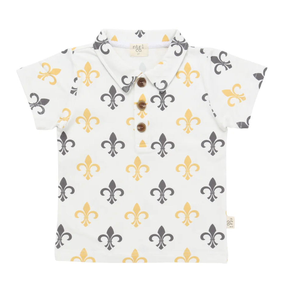 ntrl co. Who Dat Short Sleeve Polo Shirt
