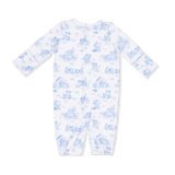 Angel Dear Puppy Toile Blue Convertible Gown