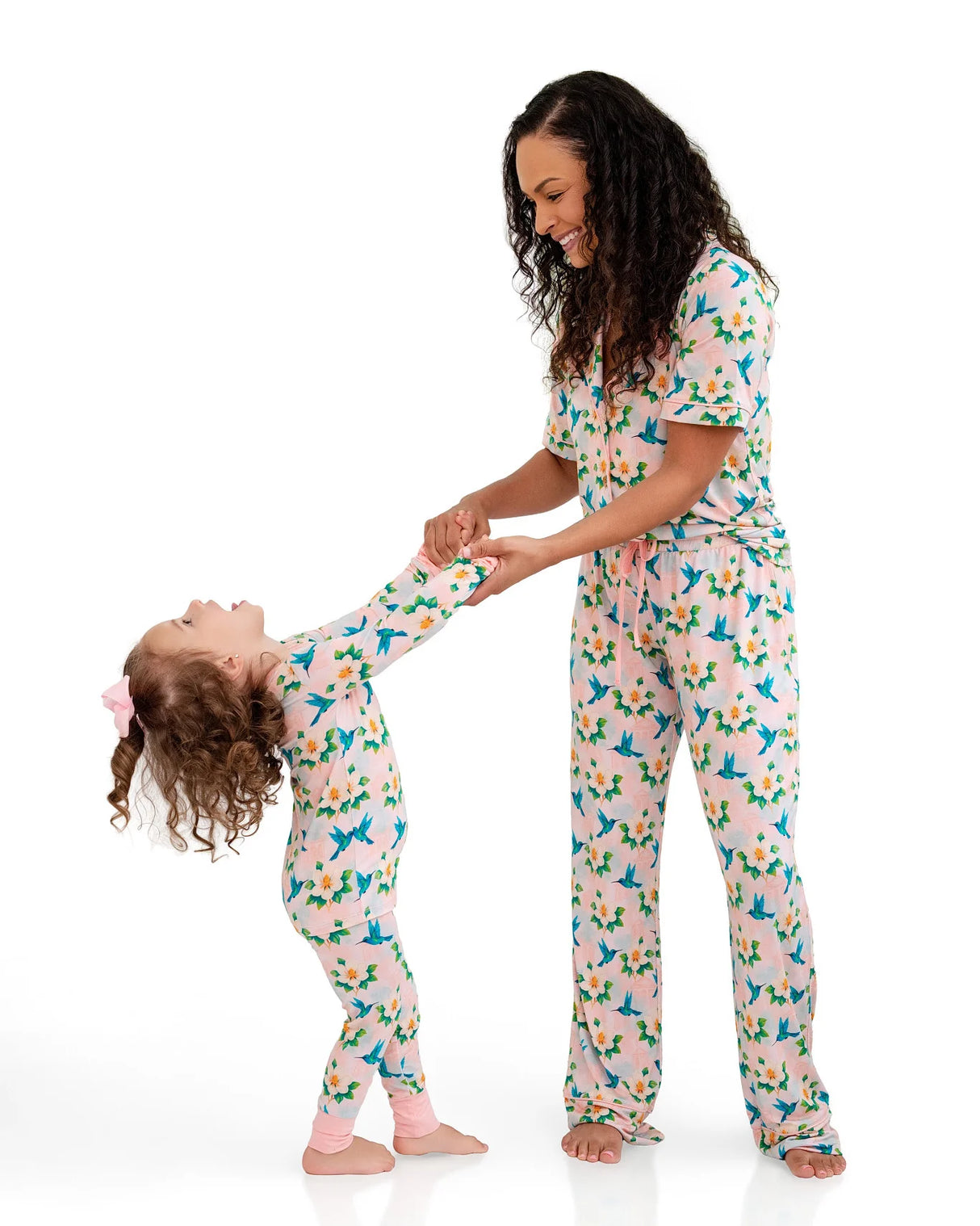 Pearls & Pelicans Bamboo Garden District Women's Short-Sleeve Shirt and Lounge Pants Set