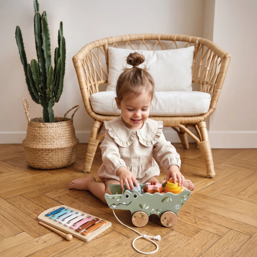 Speedy Monkey Croco (Gator) 3-in-1 Wooden Activity Pull-Along Toy