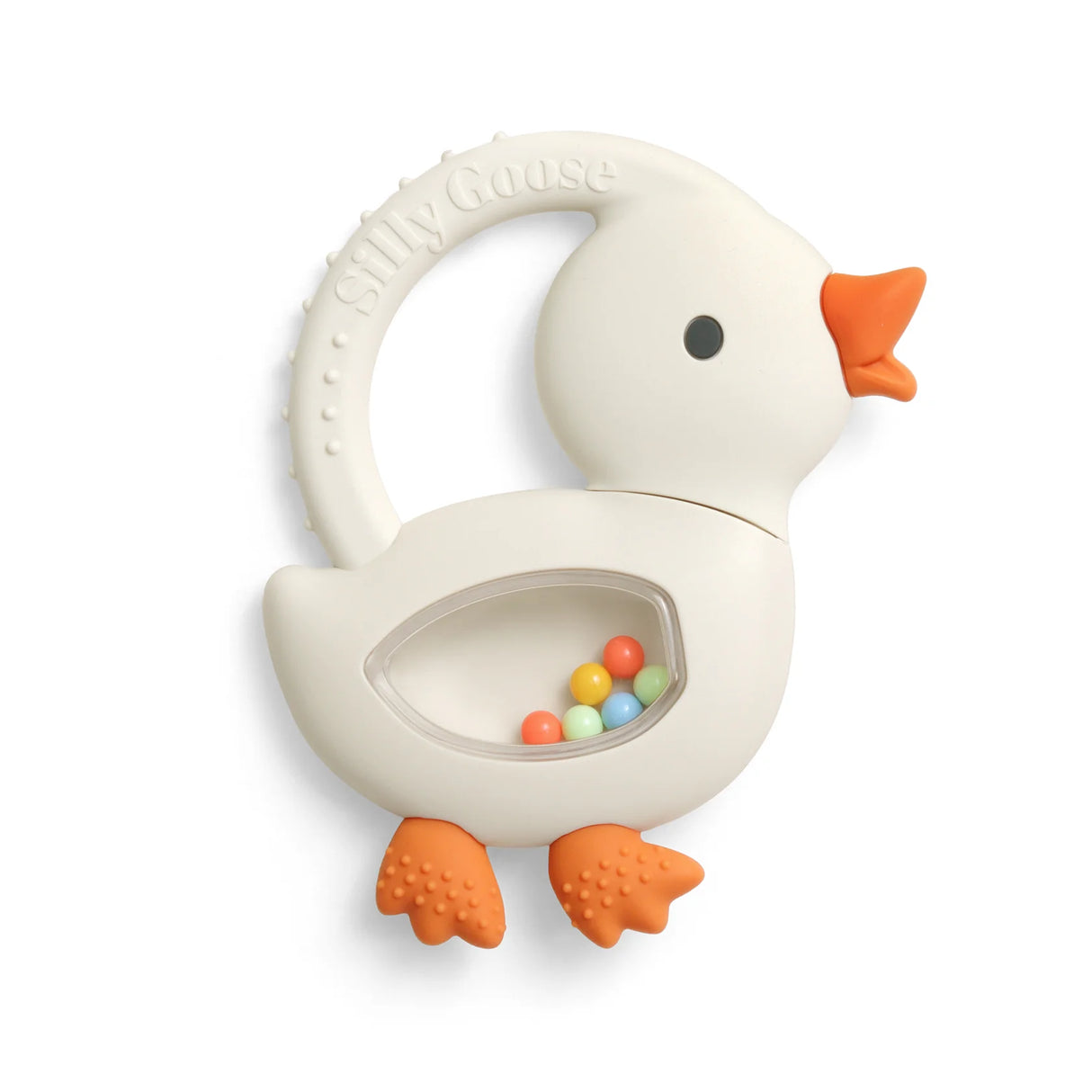 Itzy Ritzy Bitzy Shake Rattle and Silicone Teether | Goose