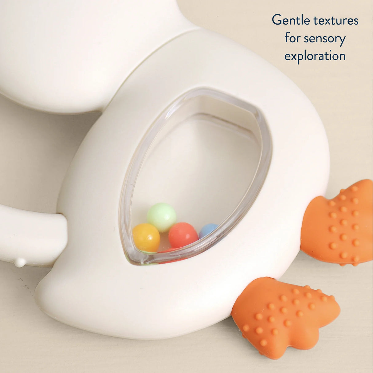 Itzy Ritzy Bitzy Shake Rattle and Silicone Teether | Goose