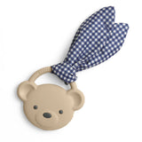 Itzy Ritzy Taupe Bear Crinkle Crew Sensory Teether