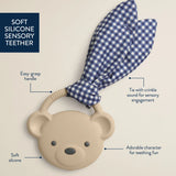 Itzy Ritzy Taupe Bear Crinkle Crew Sensory Teether