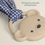 Itzy Ritzy Taupe Bear Crinkle Crew Sensory Teether