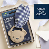 Itzy Ritzy Taupe Bear Crinkle Crew Sensory Teether