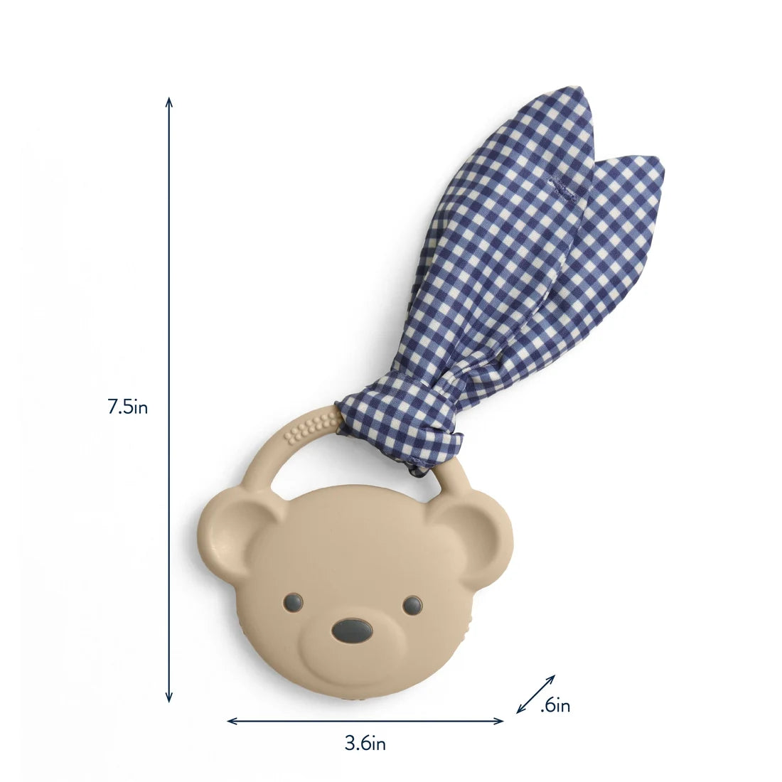 Itzy Ritzy Taupe Bear Crinkle Crew Sensory Teether