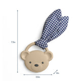 Itzy Ritzy Taupe Bear Crinkle Crew Sensory Teether