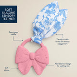 Itzy Ritzy Pink Bow Crinkle Crew Sensory Teether