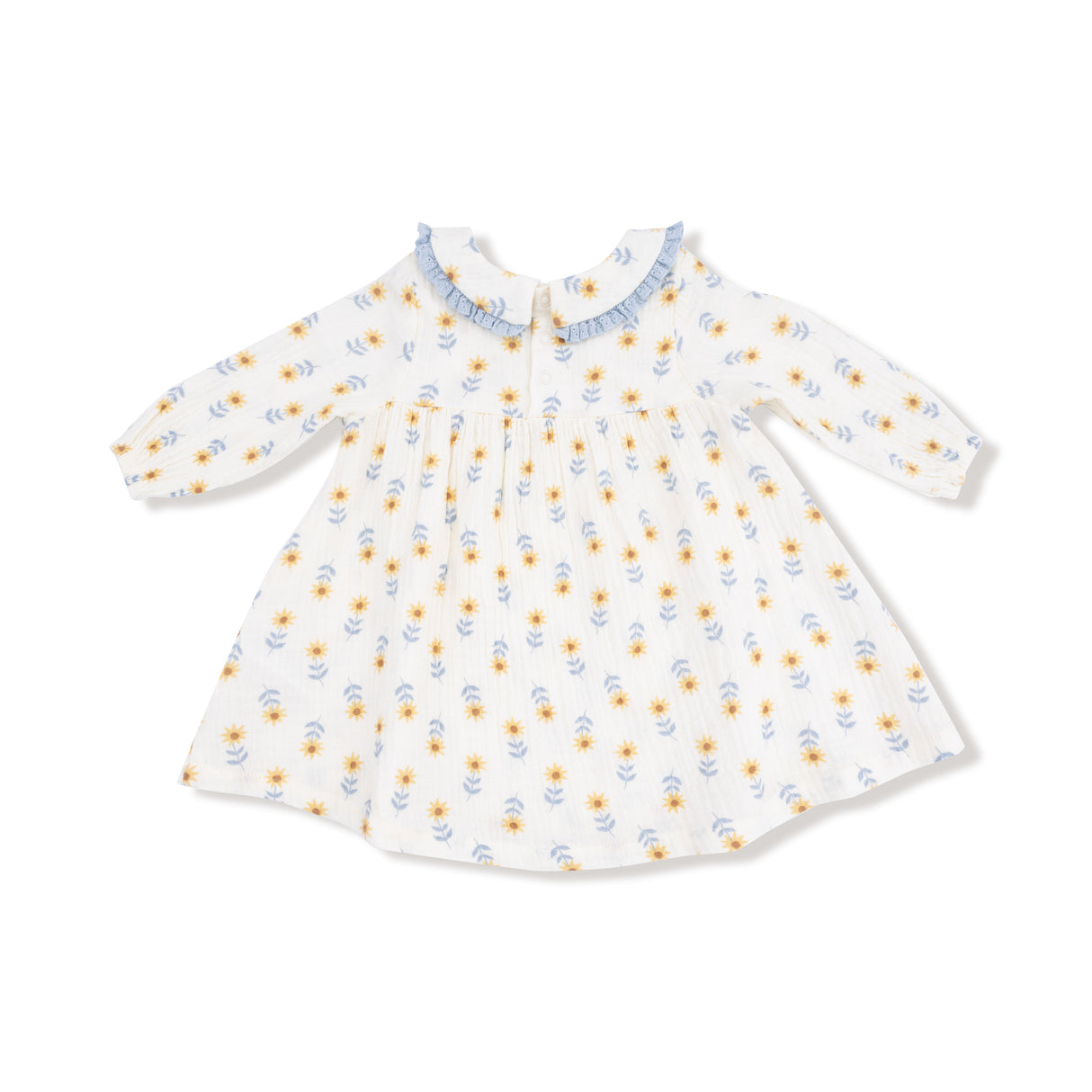Angel Dear Western Sunflower Eyelet Dress & Ribbed Leggings