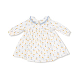 Angel Dear Western Sunflower Eyelet Dress & Ribbed Leggings