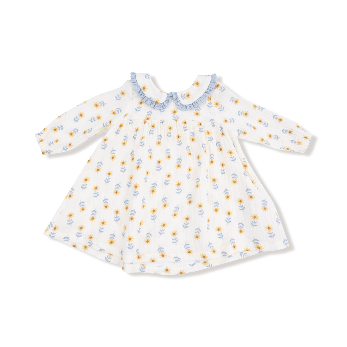 Angel Dear Western Sunflower Eyelet Dress & Ribbed Leggings