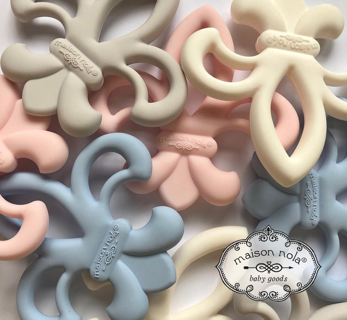 Fleur de Lis Silicone Teether