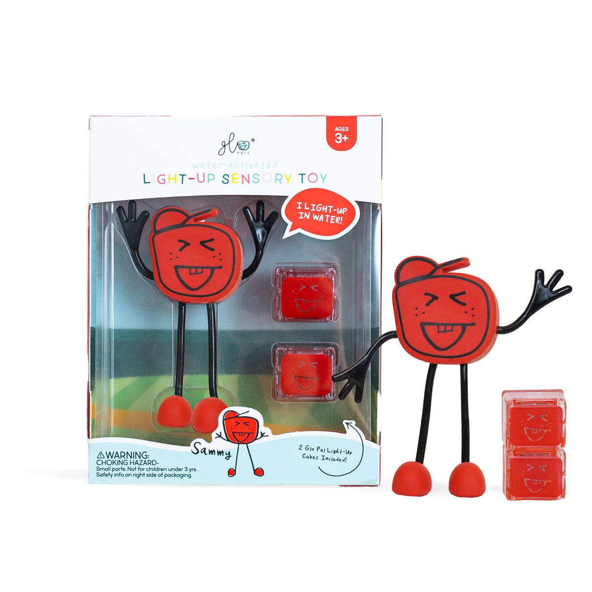 Glo Pals Character Pack with 2 Light Up Sensory Cubes