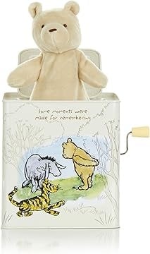 Classic Winnie The Pooh Toy Bundle | Jack in the Box with Soft Sensory Book