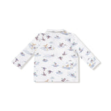 Angel Dear Migrating Mallards Longsleeve Polo Shirt and Bamboo Jogger Set