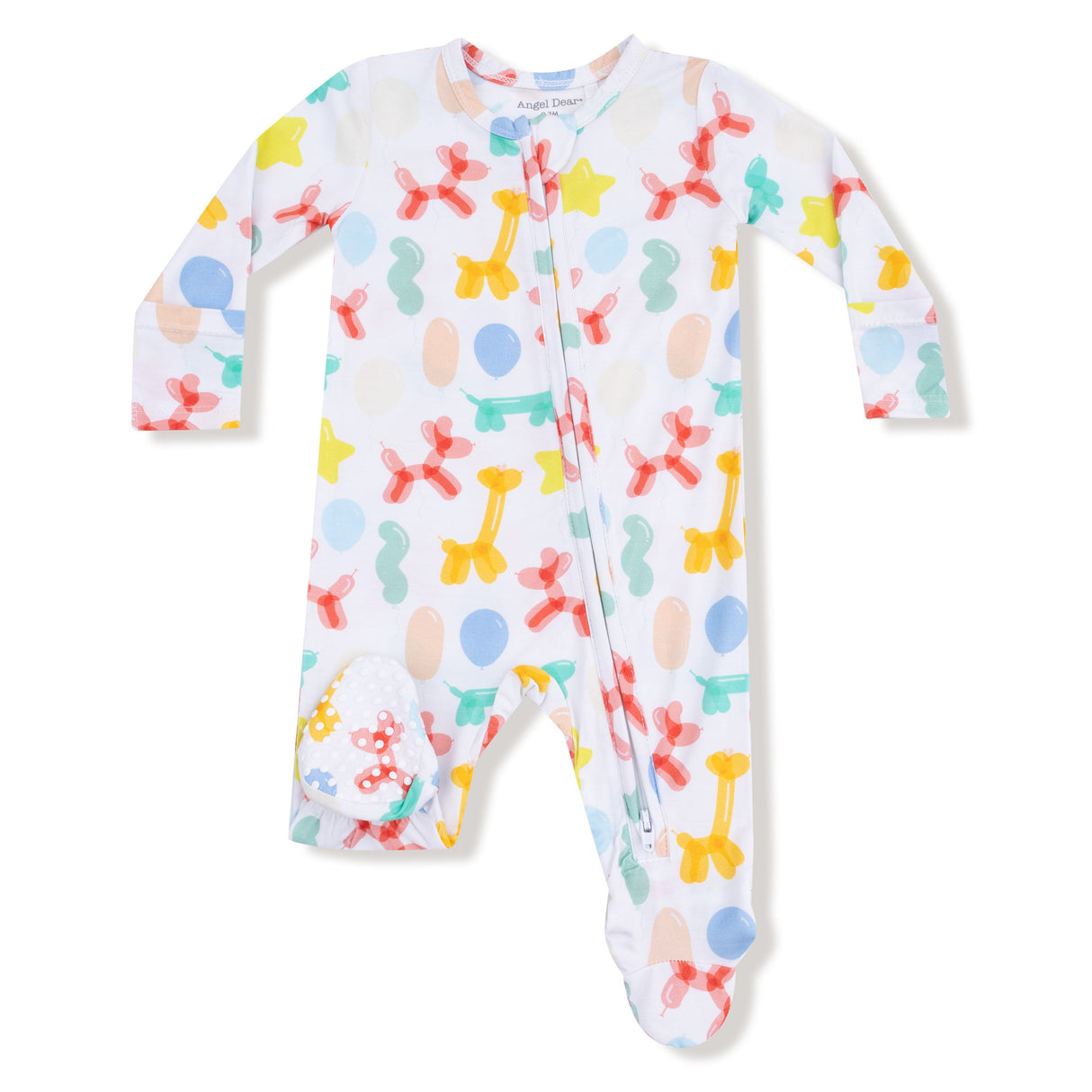 Angel Dear Balloon Animals Blue 2-Way Zipper Footie