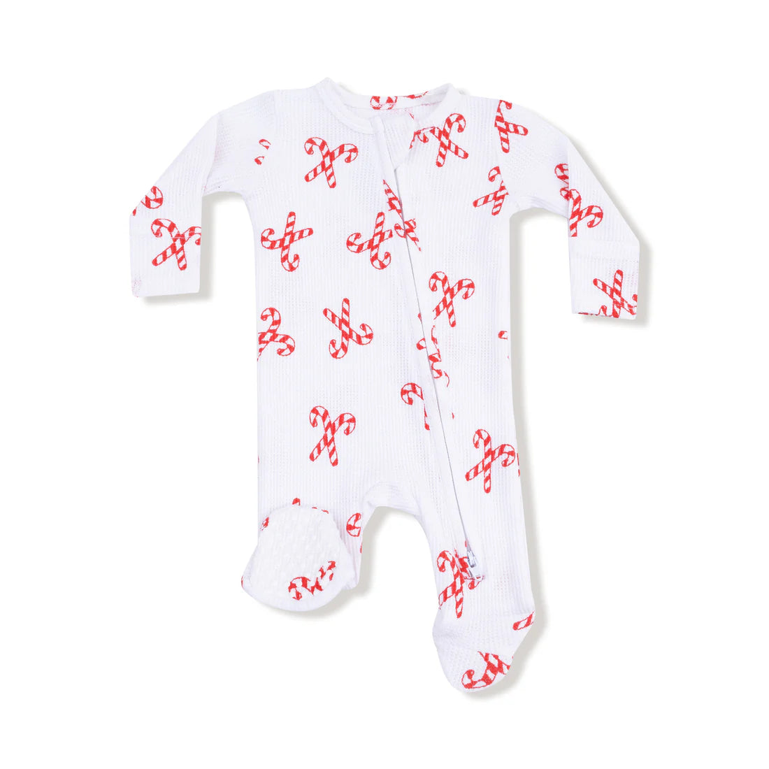 Angel Dear Candy Canes 2-Way Zipper Footie