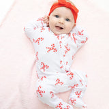 Angel Dear Candy Canes 2-Way Zipper Footie