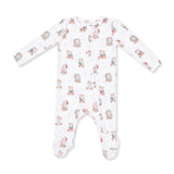 Angel Dear Christmas Teddy Bears Uni Bamboo 2-Way Zipper Footie