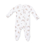 Angel Dear Explorer Puppy Blue Bamboo 2-Way Zipper Footie