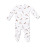 Angel Dear Explorer Puppy Blue Bamboo 2-Way Zipper Footie