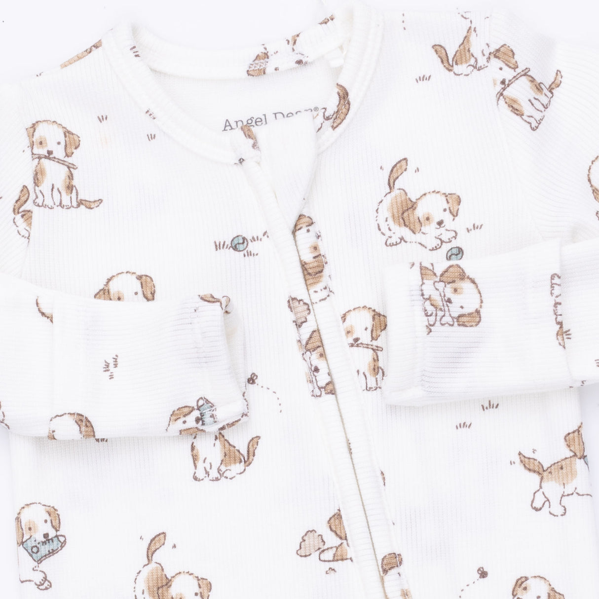Angel Dear Explorer Puppy Blue Bamboo 2-Way Zipper Footie