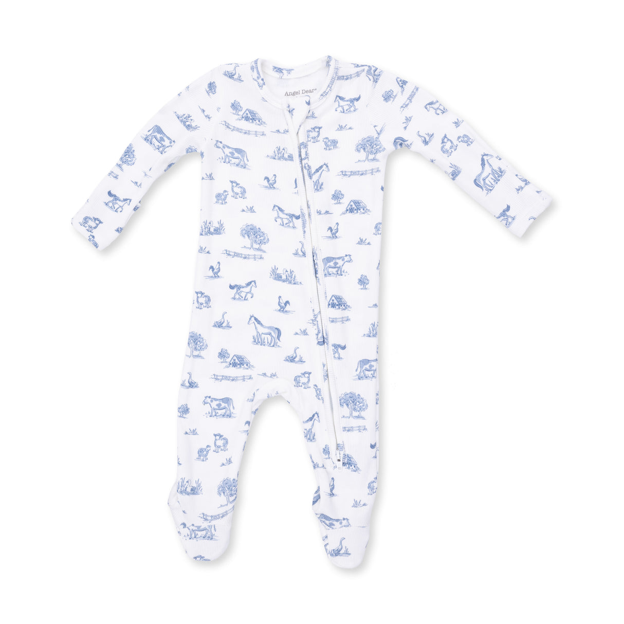 Angel Dear Farm Friends Bamboo 2-Way Zipper Footie