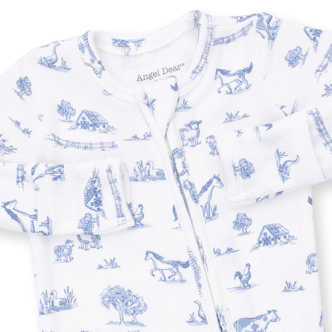 Angel Dear Farm Friends Bamboo 2-Way Zipper Footie