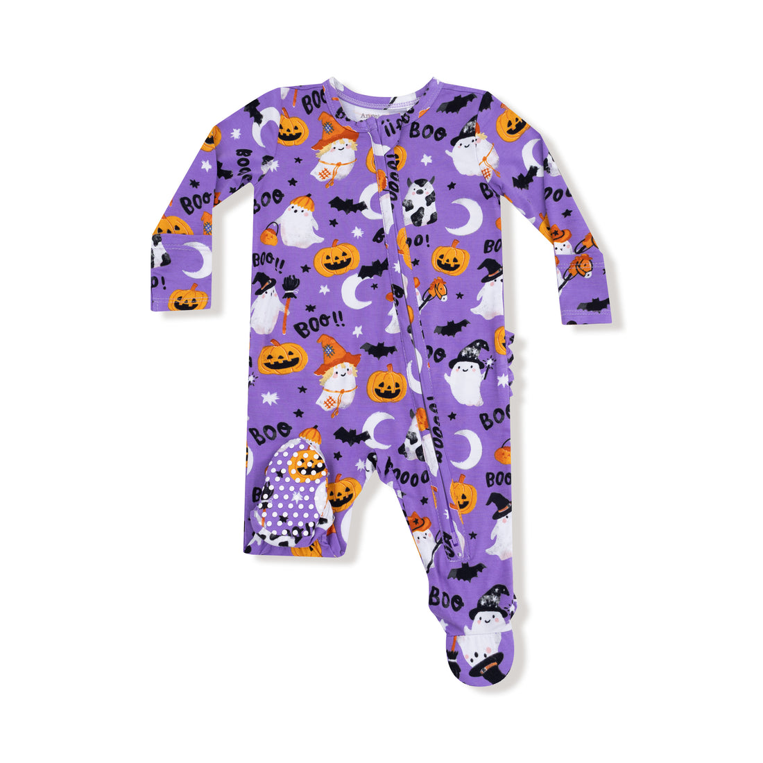 Angel Dear Costumed Ghost Glow In The Dark 2-Way Zipper Footie