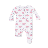 Angel Dear Bubbly Whale w/ Bow Pink Ruffle Playsuit