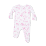 Angel Dear Puppy Toile Pink 2 Way Zipper Footie