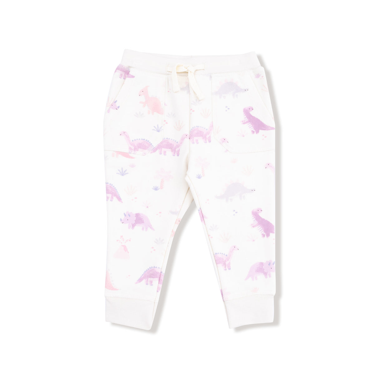 Angel Dear Soft Dinos Purple Ruffle Sweatshirt & Jogger Set
