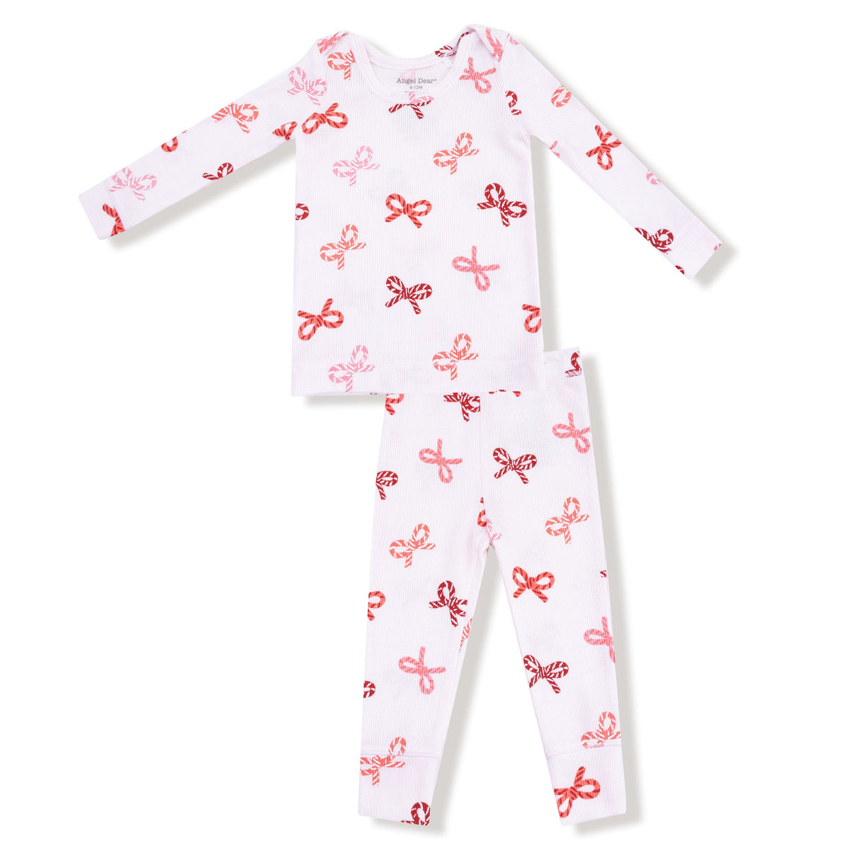 Angel Dear Candy Cane Bows Loungewear Set
