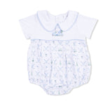 Angel Dear Golf Trellis Blue Classic Box Pleat Bubble