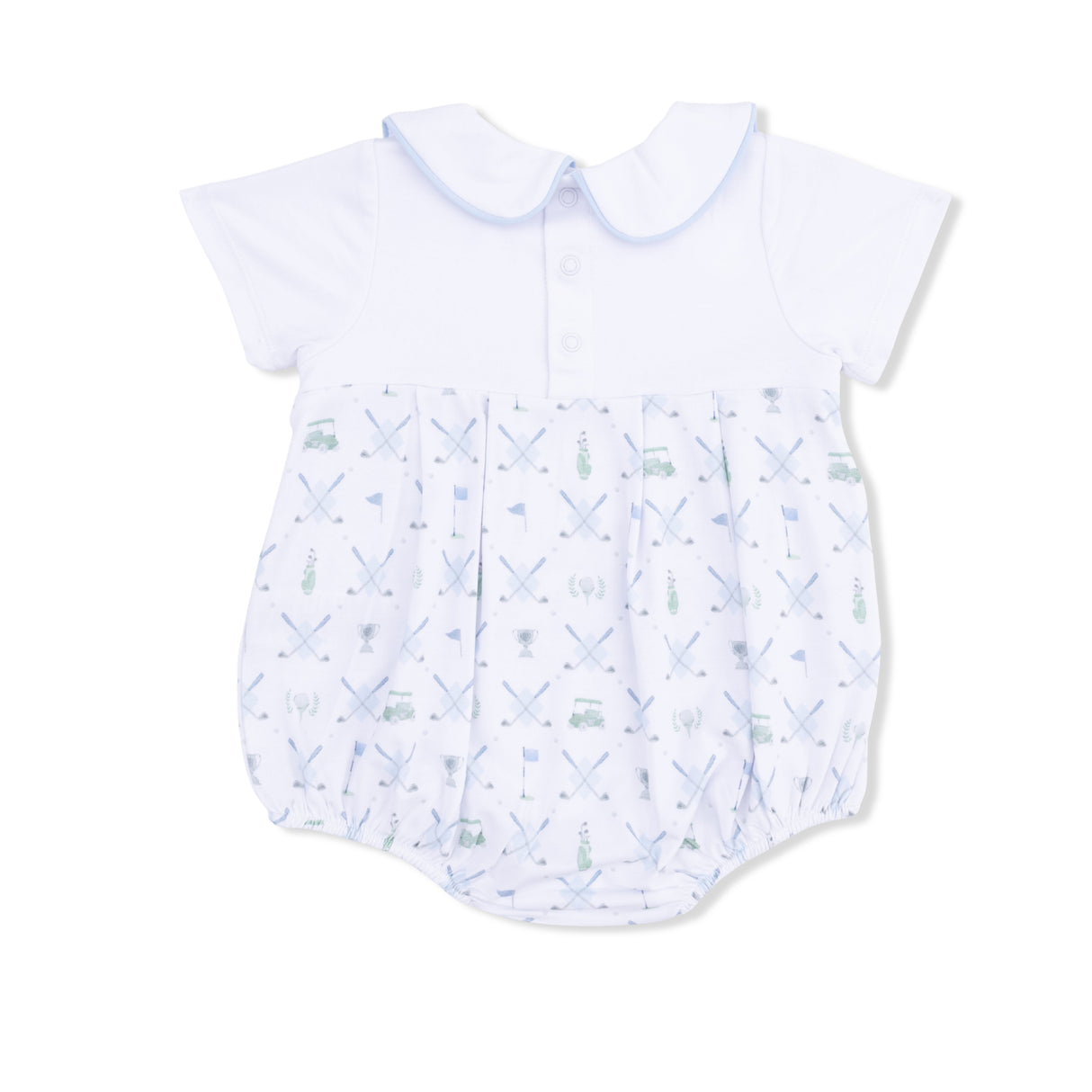 Angel Dear Golf Trellis Blue Classic Box Pleat Bubble