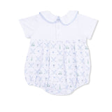 Angel Dear Golf Trellis Blue Classic Box Pleat Bubble