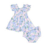 Angel Dear Hydrangeas Smocked Twirly Dress w/ Bloomer