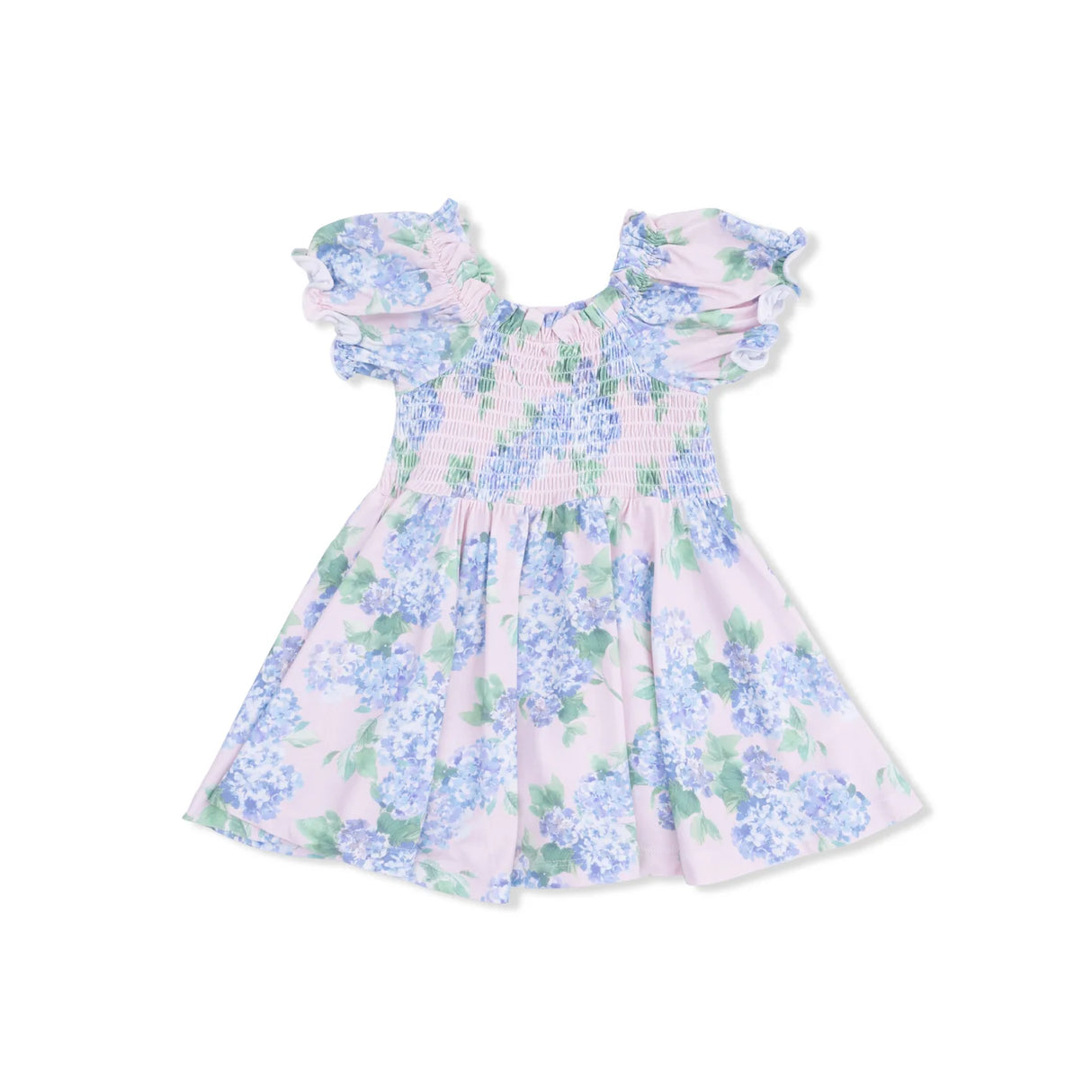 Angel Dear Hydrangeas Smocked Twirly Dress w/ Bloomer