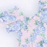 Angel Dear Hydrangeas Smocked Twirly Dress w/ Bloomer
