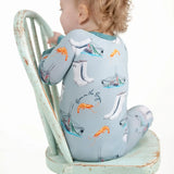 Pearls & Pelicans Born on the Bayou Bamboo Zip-Up Pajamas