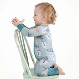 Pearls & Pelicans Born on the Bayou Bamboo Zip-Up Pajamas