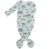 Goosies Delta Dogs Bamboo Knotted Infant Gown | 0-3M