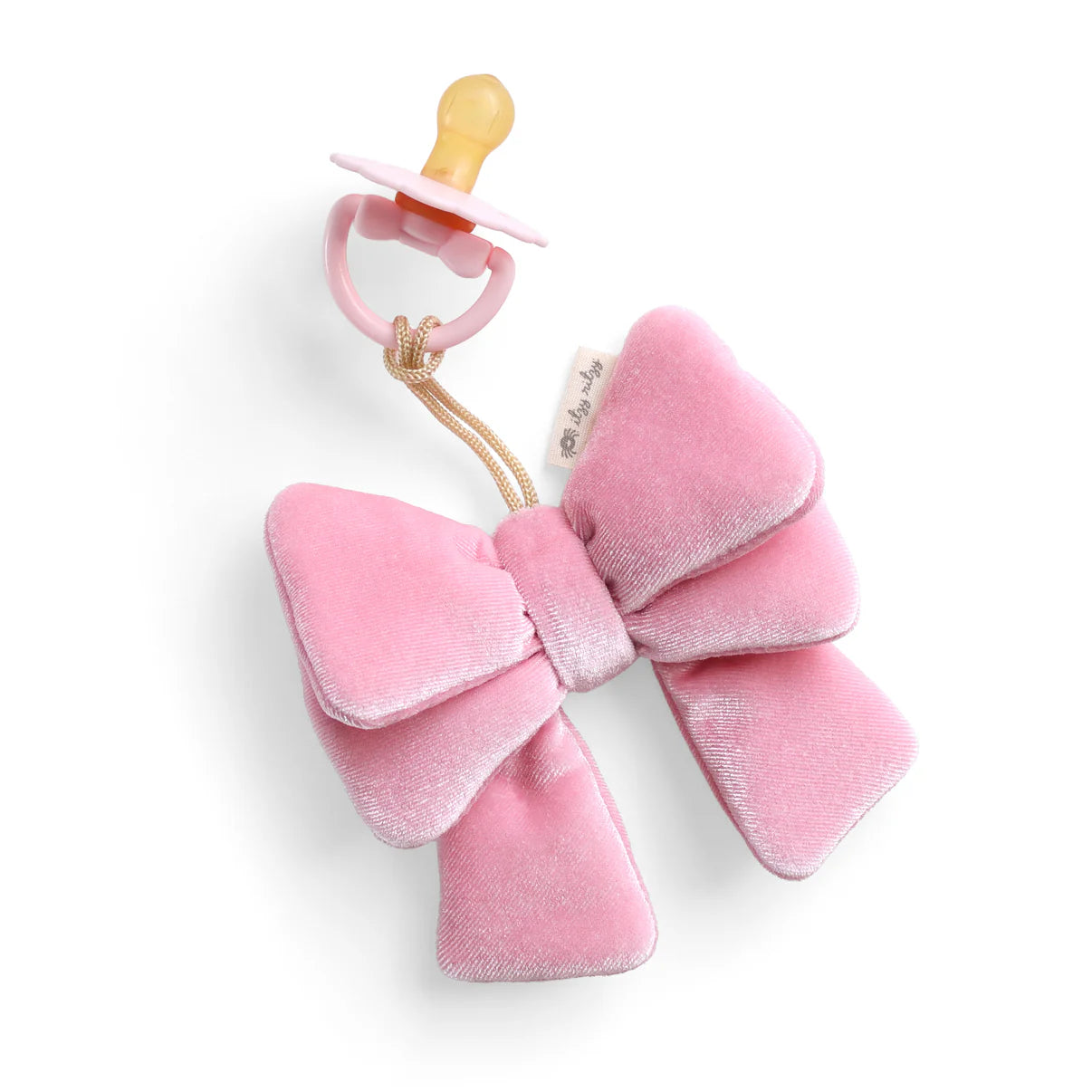 Itzy Ritzy Bitzy Pal Natural Rubber Pacifier and Plush Toy | Bow