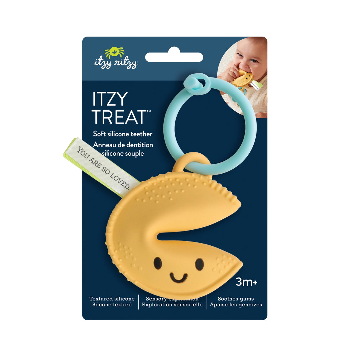 Itzy Ritzy Fortune Cookie Itzy Treat Silicone Teether Toy
