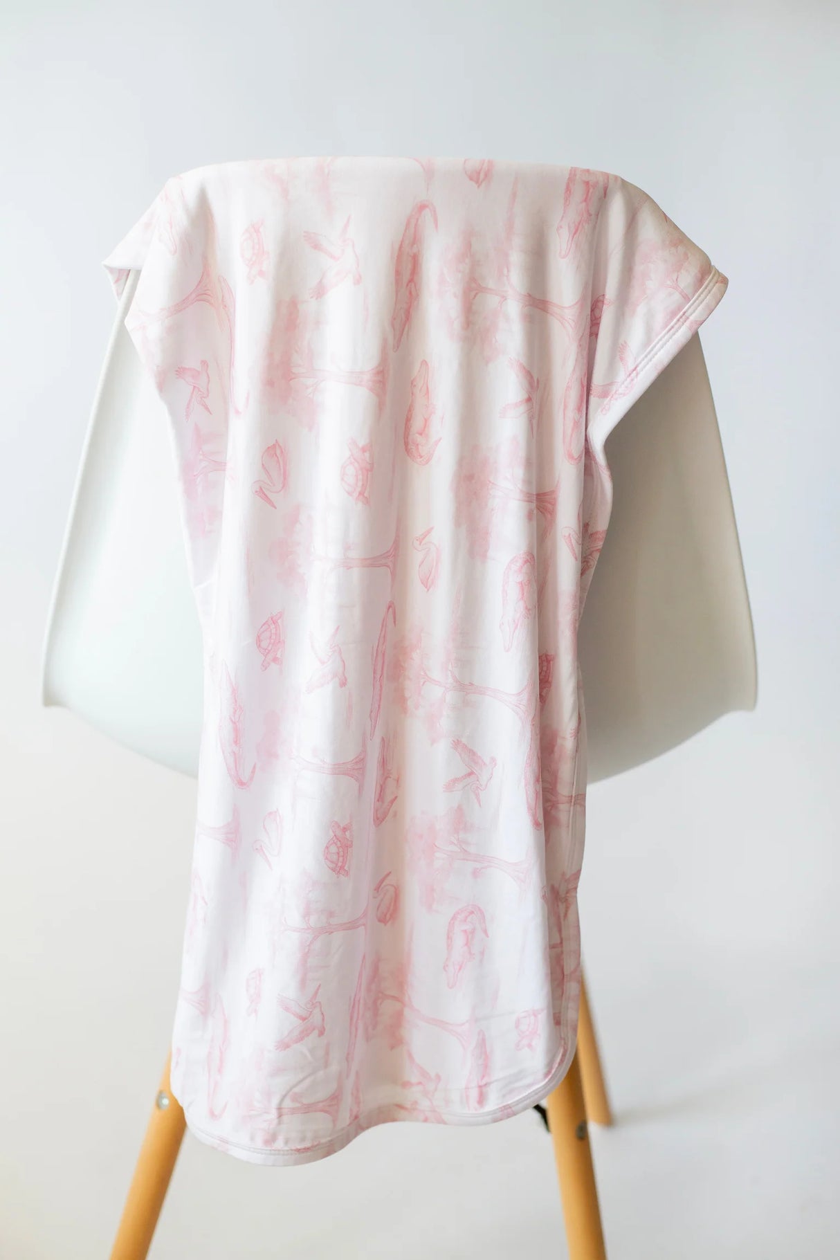 Pearls & Pelicans Pink Bayou Toile Bamboo Swaddle